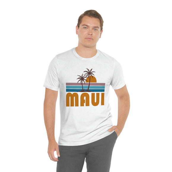 Maui, Hawaii T-Shirt - Retro Palm Tree Unisex Maui Shirt
