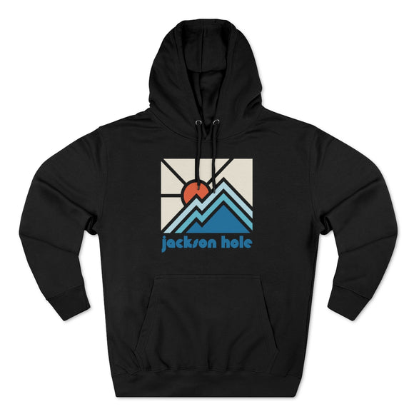 Premium Jackson Hole, Wyoming Hoodie - Min Mountain Unisex Sweatshirt