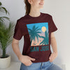 San Jose, California T-Shirt - Retro Palm Tree & Beach Unisex San Jose Shirt