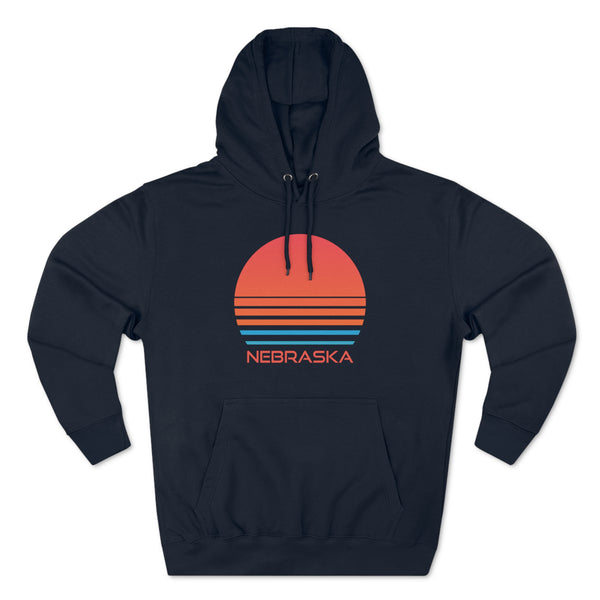 Premium Nebraska Hoodie - Retro 80s Unisex Sweatshirt