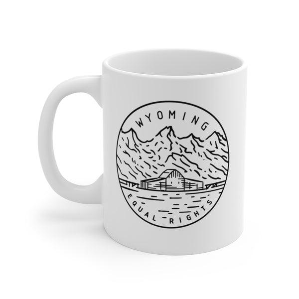 Wyoming Mug - State Design White Ceramic Wyoming Mug (11oz & 15oz)