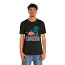 Cancun, Mexico T-Shirt - Retro Palm Tree & Beach Unisex Cancun Shirt-28