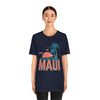Maui, Hawaii T-Shirt - Retro Palm Tree & Beach Unisex Maui Shirt