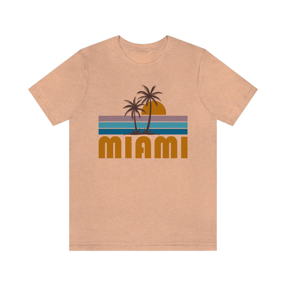 Miami, Florida T-Shirt - Retro Palm Tree Unisex Miami Shirt