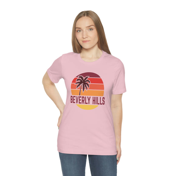 Beverly Hills, California T-Shirt - Retro Palm Tree Unisex Beverly Hills Shirt