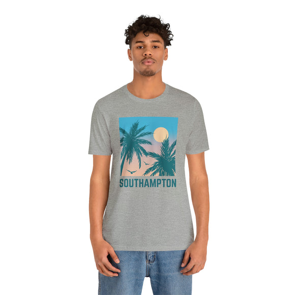 Southampton, New York T-Shirt - Retro Palm Tree & Beach Unisex Southampton Shirt