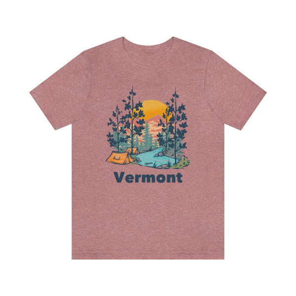 Vermont T-Shirt - Mountain Illustration Unisex Vermont Shirt