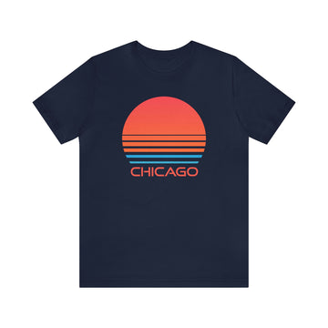 Buy navy Chicago, Illinois T-Shirt - Retro 80s Unisex Chicago Shirt