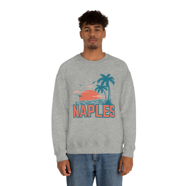 Naples, Florida Sweatshirt - Unisex Retro Palm Tree Crewneck Naples Sweatshirt