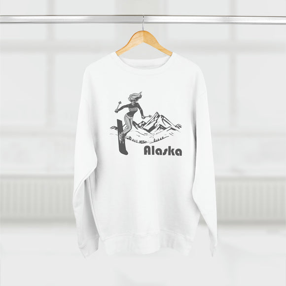 Premium Alaska Crewneck Sweatshirt - Retro Unisex Sweatshirt