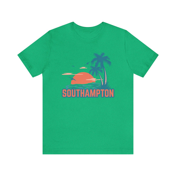 Southampton, New York T-Shirt - Retro Palm Tree & Beach Unisex Southampton Shirt