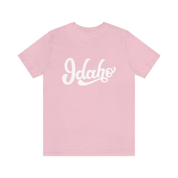 Buy pink Idaho T-Shirt - Hand Lettered Unisex Idaho Shirt