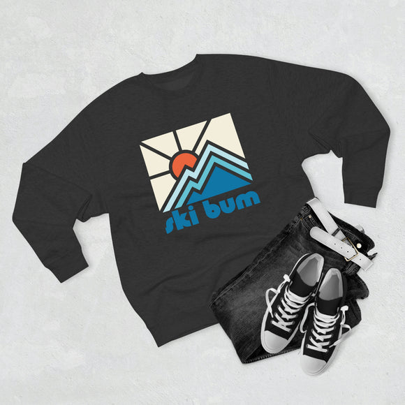 Premium Ski Bum Crewneck Sweatshirt - Retro Unisex Sweatshirt