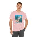 Charleston, South Carolina T-Shirt - Retro Palm Tree & Beach Unisex Charleston Shirt-114