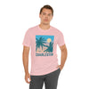 Charleston, South Carolina T-Shirt - Retro Palm Tree & Beach Unisex Charleston Shirt