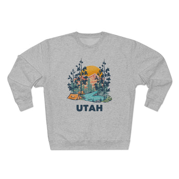 Buy heather-grey Premium Utah Sweatshirt - Unisex Premium Crewneck Utah Sweatshirt