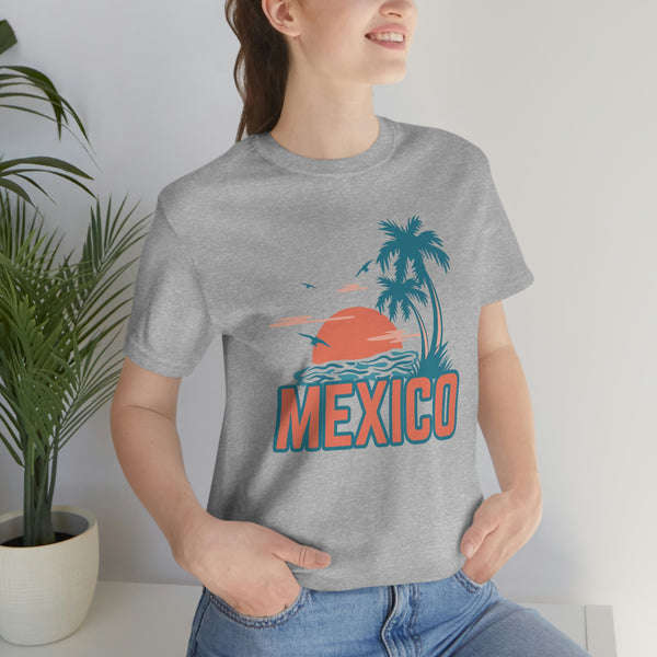 Mexico T-Shirt - Retro Palm Tree & Beach Unisex Mexico Shirt