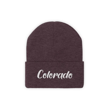 Buy maroon Colorado Beanie - Adult Embroidered Colorado Knit Hat