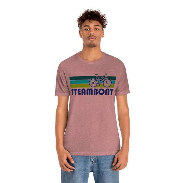 Steamboat T-Shirt - Retro Mountain Bike Adult Unisex Steamboat, Colorado T Shirt