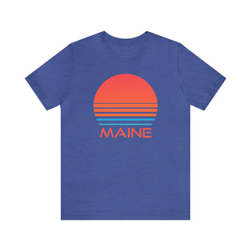 Buy heather-true-royal Maine T-Shirt - Retro 80s Unisex Maine Shirt