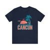 Cancun, Mexico T-Shirt - Retro Palm Tree & Beach Unisex Cancun Shirt