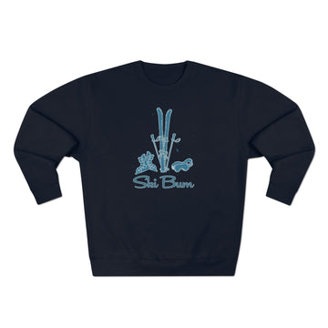 Buy navy Premium Ski Bum Crewneck Sweatshirt - Retro Unisex Sweatshirt