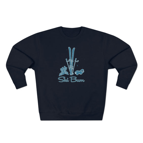 Premium Ski Bum Crewneck Sweatshirt - Retro Unisex Sweatshirt