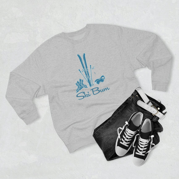 Premium Ski Bum Crewneck Sweatshirt - Retro Unisex Sweatshirt