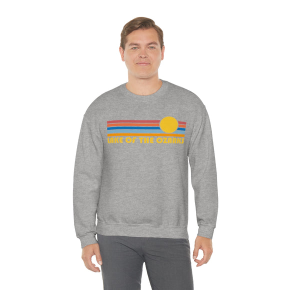 Lake of the Ozarks, Missouri Sweatshirt - Retro Sunrise Crewneck
