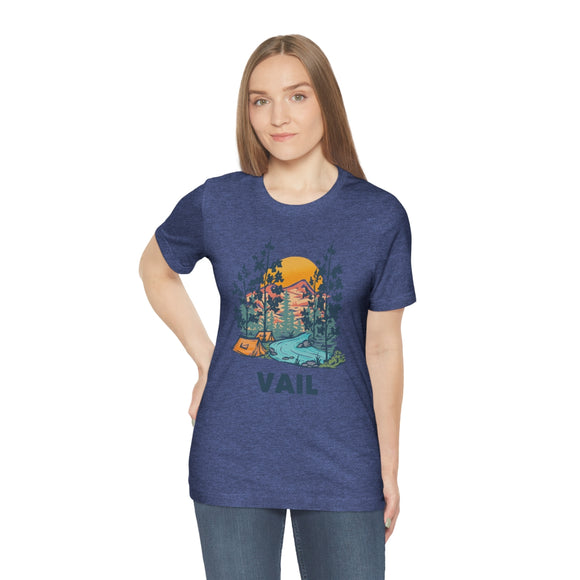 Vail, Colorado T-Shirt - Mountain Illustration Unisex Vail Shirt