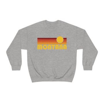 Buy sport-grey Montana Sweatshirt - Retro Sunset Unisex
