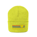 Colorado Beanie - Adult Embroidered Retro Sunset Colorado Knit Hat-14