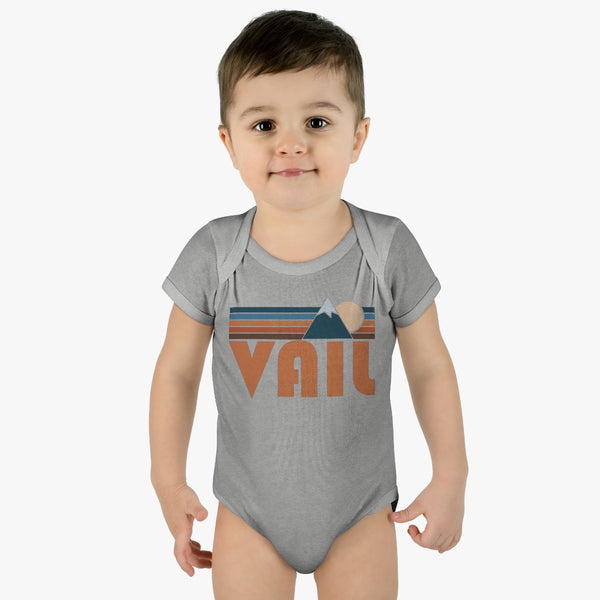 Vail Baby Bodysuit - Retro Mountain Vail, Colorado Baby Bodysuit