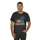 Charleston, South Carolina T-Shirt - Retro Palm Tree & Beach Unisex Charleston Shirt-80