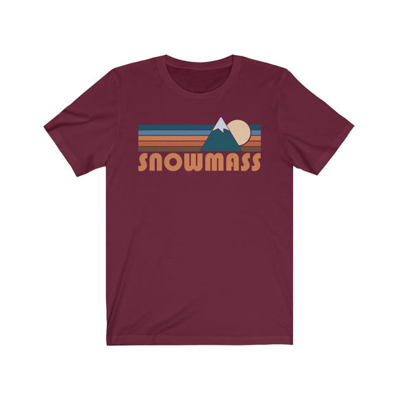 Snowmass, Colorado T-Shirt - Retro Mountain Adult Unisex Snowmass T Shirt