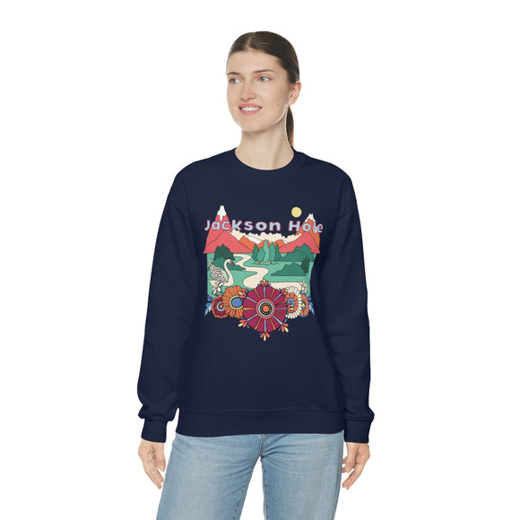 Jackson Hole, Wyoming Sweatshirt - Boho Unisex Sweatshirt
