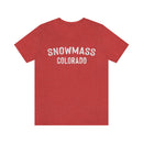 Snowmass, Colorado Shirt - Paint Text Unisex Snowmass T-Shirt-1
