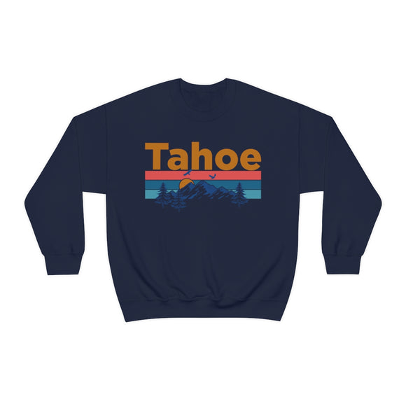 Tahoe, California Sweatshirt - Mountain & Birds Unisex