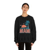 Miami, Florida Sweatshirt - Unisex Retro Palm Tree Crewneck Miami Sweatshirt