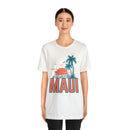 Maui, Hawaii T-Shirt - Retro Palm Tree & Beach Unisex Maui Shirt-3