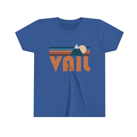 Vail Youth T-Shirt - Retro Mountain Colorado Kid's TShirt