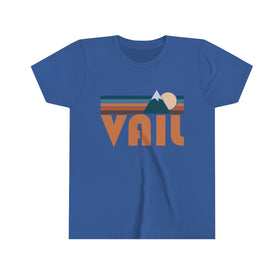 Vail Youth T-Shirt - Retro Mountain Colorado Kid's TShirt