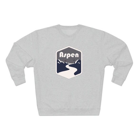 Premium Aspen, Colorado Crewneck Sweatshirt - Retro Unisex Sweatshirt