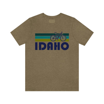 Buy heather-olive Idaho T-Shirt - Retro Mountain Bike Adult Unisex Idaho T Shirt