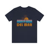 Del Mar, California T-Shirt - Retro Palm Tree Unisex Del Mar Shirt