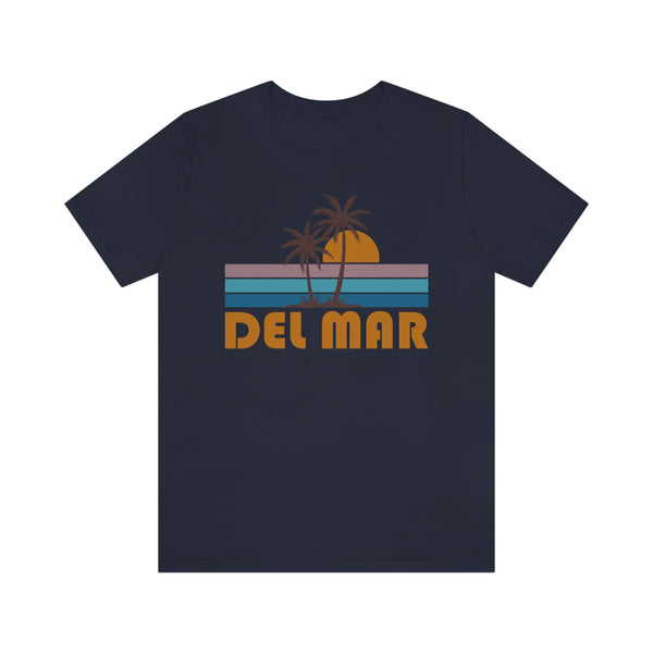 Del Mar, California T-Shirt - Retro Palm Tree Unisex Del Mar Shirt