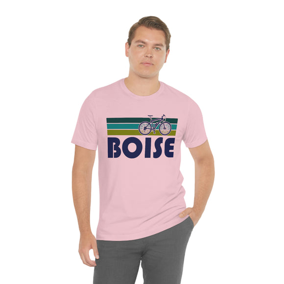 Boise T-Shirt - Retro Mountain Bike Adult Unisex Boise, Idaho T Shirt