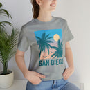 San Diego, California T-Shirt - Retro Palm Tree & Beach Unisex San Diego Shirt-69
