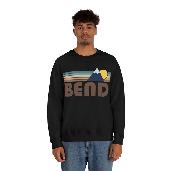 Bend, Oregon Sweatshirt - Fall Retro Mountain Unisex Crewneck Bend Sweatshirt