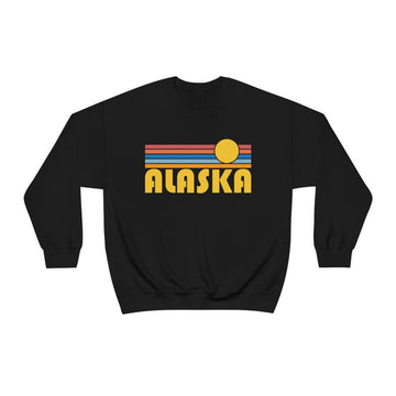 Buy black Alaska Sweatshirt - Retro Sunrise Unisex